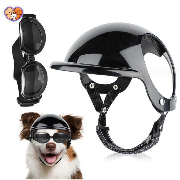 کلاه کاسکت سگ و گربه به همراه عینک مخصوص - تصویر 7