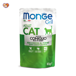 پوج گربه بالغ گریل مونژه با ترکیب گوشت خرگوش