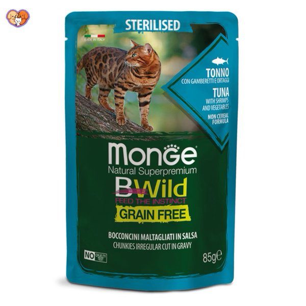 پوچ ماهی تن و میگو گربه عقیم شده