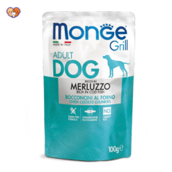 پوچ مونژه سگ بالغ طعم ماهی کاد